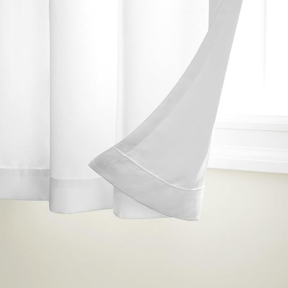 TOWN and COUNTRY BASICS Cabana Solid Heavyweight Indoor Out Curtains White - Picture 10 of 10